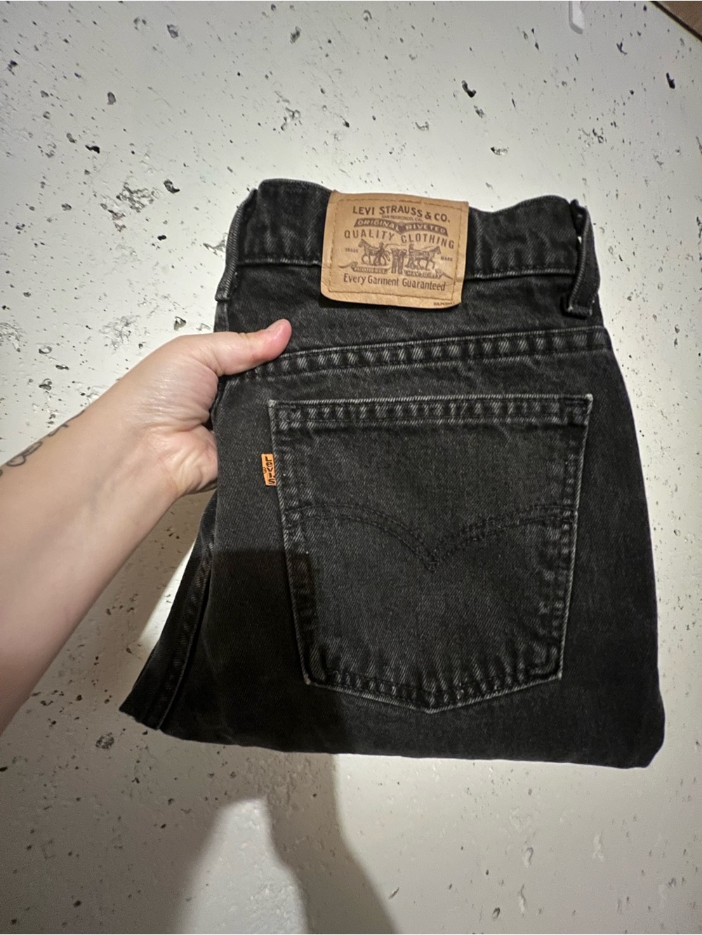 Levi's Orange Tab - 217 - Black Straight-Leg Jeans